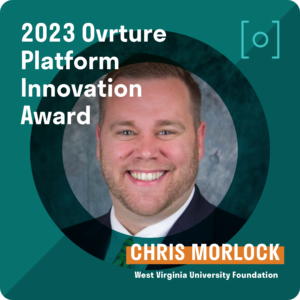 award badge picturing Chris Morlock of Western VIrginia U Foundation as Platform Innovator