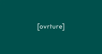 The Ovrture logo on a dark teal field