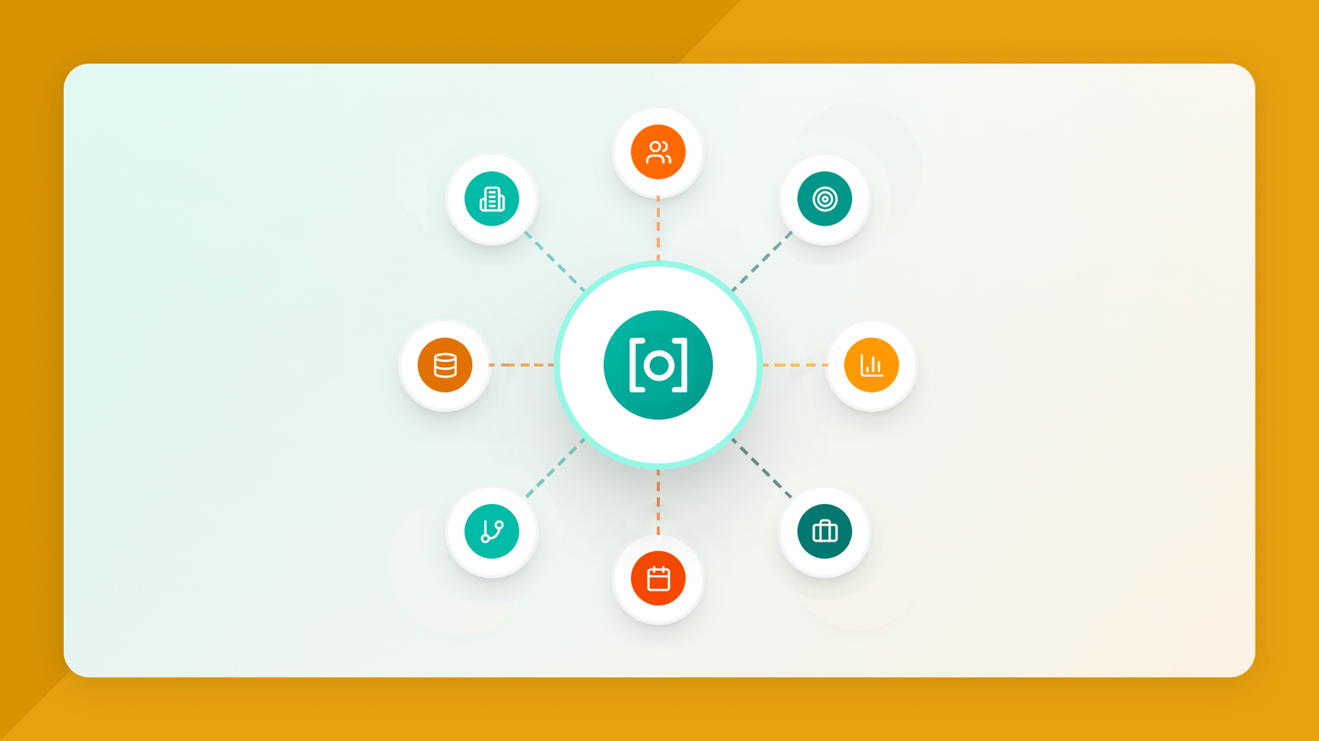 Illustration representing CRM integrations with Ovrture. This is one of our platform features.