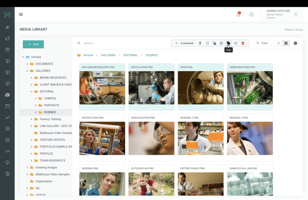 Image thumbnails for easier viewing