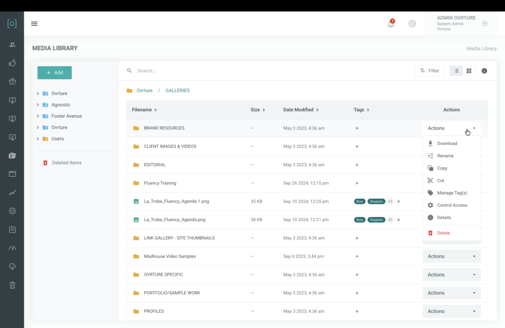 Auto tagging in File manager